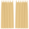 Cortinas com cortinas 2 pcs Bege 245 x 140 cm Poliéster 2