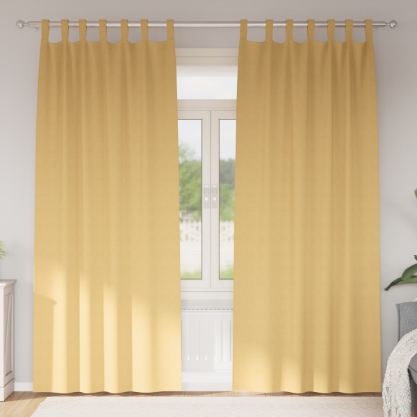 Cortinas con cortinas 2 pcs Beige 260 x 140 cm Poliéster D