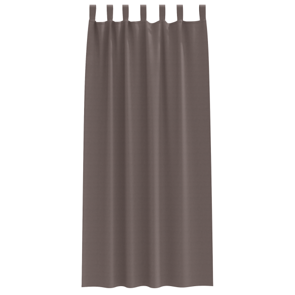 Cortinas 2 pcs Castanho escuro 260 x 140 cm Poliéster M 3