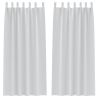 Cortinas con cortinas 2 pcs Gris pálido 245 x 140 cm Poliéster 2
