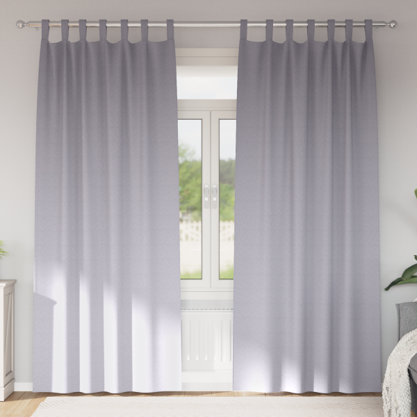 Cortinas 2 pcs Gris metálico 245 x 140 cm Poliéster D