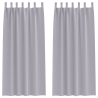 Cortinas 2 pcs Gris metálico 245 x 140 cm Poliéster 2