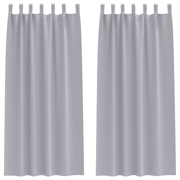 Cortinas 2 pcs Gris metálico 260 x 140 cm Poliéster M 2