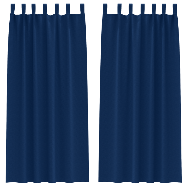 Cortinas com cortinas 2 pcs Azul escuro 245 x 140 cm Poliéster M 2