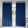 Cortinas con cortinas 2 pcs Azul oscuro 260 x 140 cm Poliéster 1