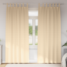 Cortinas com cortinas 2 pcs Creme 260 x 140 cm Poliéster 1