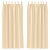 Cortinas con cortinas 2 pcs Crema 260 x 140 cm Poliéster 2