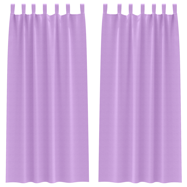 Cortinas com cortinas 2 pcs Roxo 245 x 140 cm Poliéster M 2