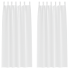 Cortinas com cortinas 2 pcs Branco Puro 260 x 140 cm Poliéster 2