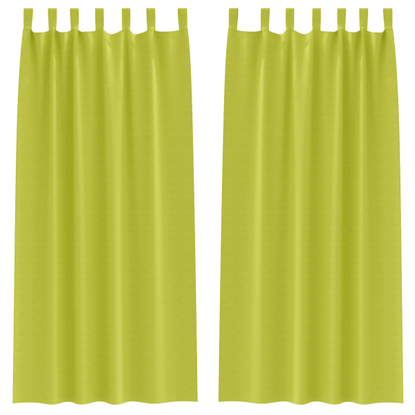 Cortinas com cortinas 2 pcs Verde maçã 260 x 140 cm Poliéster M 2
