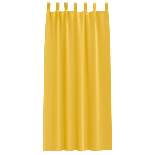 Cortinas 2 pcs Amarillo mostaza 245 x 140 cm Poliéster M 3