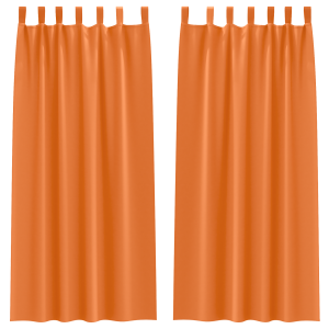 Cortinas 2 pcs Naranja brillante 245 x 140 cm Poliéster H