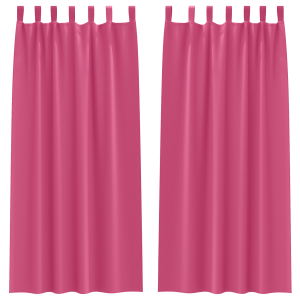 Cortinas 2 pcs Rosa Brilhante 260 x 140 cm Poliéster H