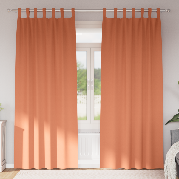 Cortinas con cortinas 2 pcs Terracota 260 x 140 cm Poliéster D