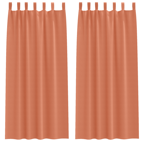 Cortinas con cortinas 2 pcs Terracota 260 x 140 cm Poliéster M 2
