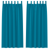 Cortinas con cortinas 2 pcs Tuquesa 260 x 140 cm Poliéster 2
