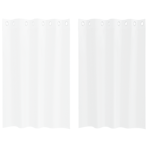 Cortinas com cortinas 2 pcs Branco 140 x 140 cm Poliéster H