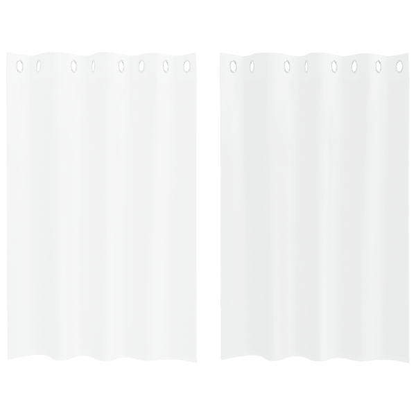 Cortinas com cortinas 2 pcs Branco 140 x 140 cm Poliéster M 2