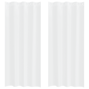 Cortinas com cortinas 2 pcs Branco 140 x 225 cm Poliéster H