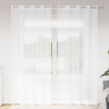 Cortinas com cortinas 2 pcs Branco 140 x 245 cm Poliéster 1