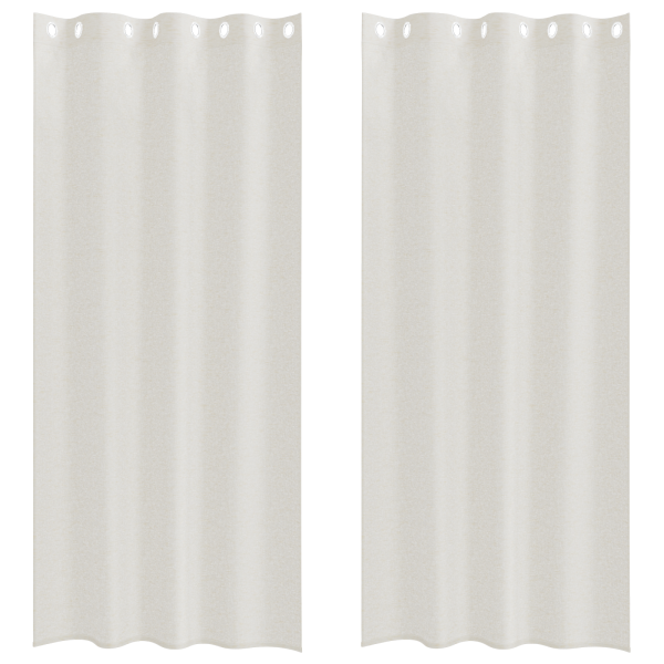 Cortinas con cortinas 2 pcs Crema 140 x 225 cm Poliéster M 2