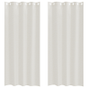 Cortinas com cortinas 2 pcs Creme 140 x 225 cm Poliéster 2
