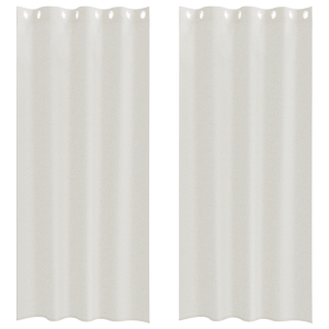 Cortinas con cortinas 2 pcs Crema 140 x 245 cm Poliéster H