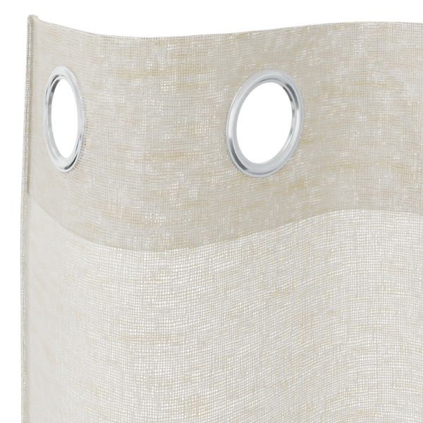 Cortinas com cortinas 2 pcs Creme 140 x 245 cm Poliéster M 4