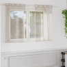 Cortinas com cortinas 2 pcs Areia 140 x 140 cm Poliéster 1