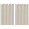 Cortinas com cortinas 2 pcs Areia 140 x 140 cm Poliéster 2