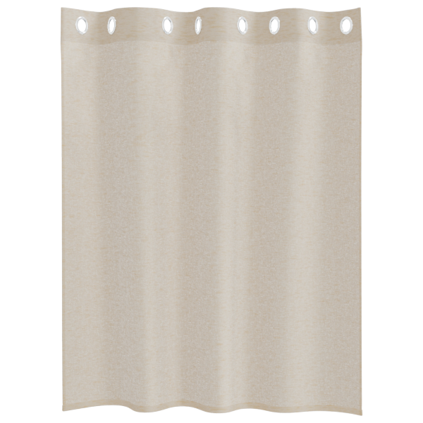 Cortinas com cortinas 2 pcs Areia 140 x 140 cm Poliéster M 3