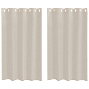 Cortinas con cortinas 2 pcs Arena 140 x 175 cm Poliéster H