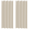 Cortinas com cortinas 2 pcs Areia 140 x 245 cm Poliéster 2