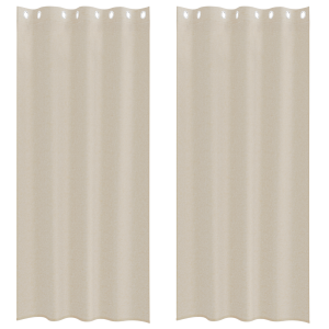 Cortinas con cortinas 2 pcs Arena 140 x 260 cm Poliéster H