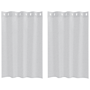 Cortinas con cortinas 2 pcs Gris claro 140 x 140 cm Poliéster H