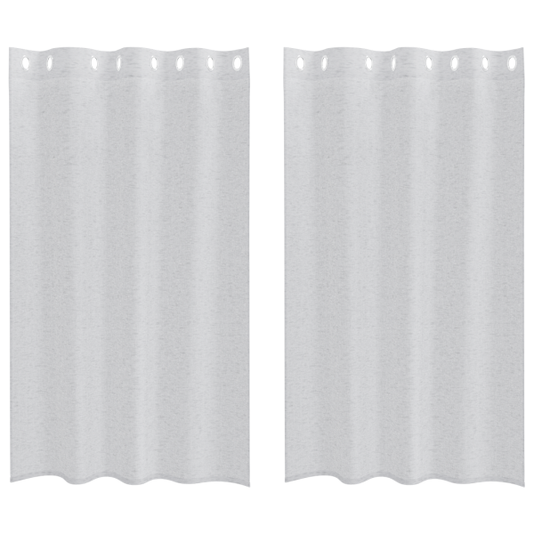 Cortinas con cortinas 2 pcs Gris claro 140 x 175 cm Poliéster M 2