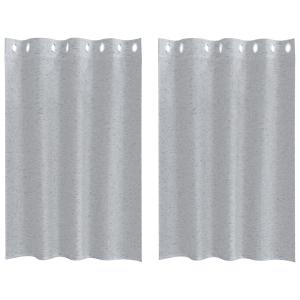 Cortinas con cortinas 2 pcs Gris oscuro 140 x 140 cm Poliéster H
