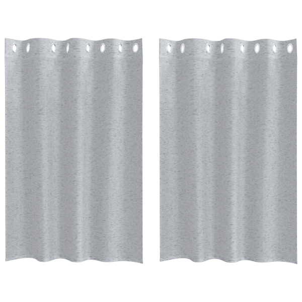 Cortinas con cortinas 2 pcs Gris oscuro 140 x 140 cm Poliéster M 2