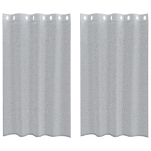 Cortinas con cortinas 2 pcs Gris oscuro 140 x 175 cm Poliéster H