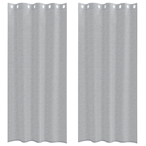 Cortinas con cortinas 2 pcs Gris oscuro 140 x 225 cm Poliéster H
