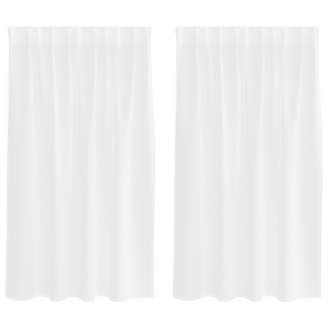 Cortinas con cortinas 2 pcs Blanco 140 x 140 cm Poliéster H