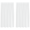 Cortinas con cortinas 2 pcs Blanco 140 x 140 cm Poliéster 2
