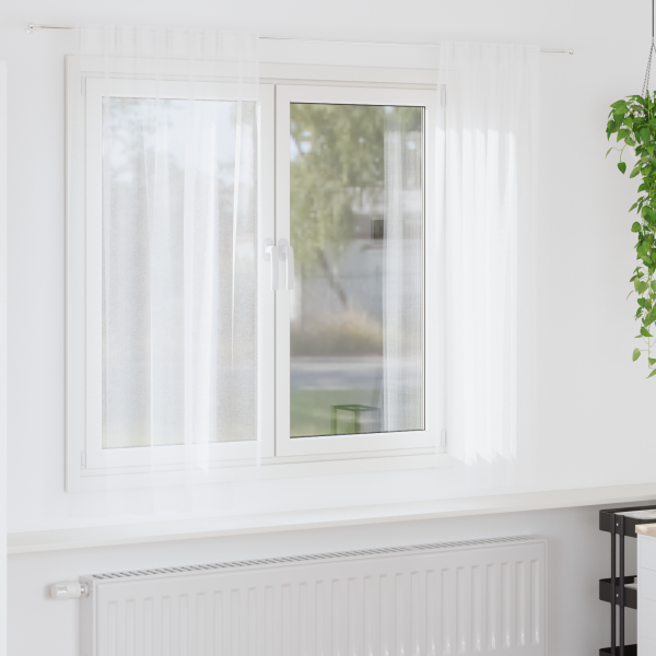 Cortinas con cortinas 2 pcs Blanco 140 x 175 cm Poliéster D