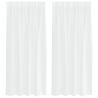 Cortinas com cortinas 2 pcs Branco 140 x 175 cm Poliéster 2