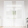 Cortinas con cortinas 2 pcs Blanco 140 x 245 cm Poliéster 1