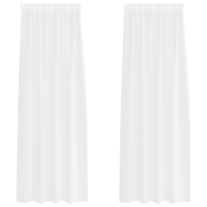Cortinas con cortinas 2 pcs Blanco 140 x 260 cm Poliéster H