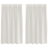 Cortinas com cortinas 2 pcs Creme 140 x 140 cm Poliéster 2