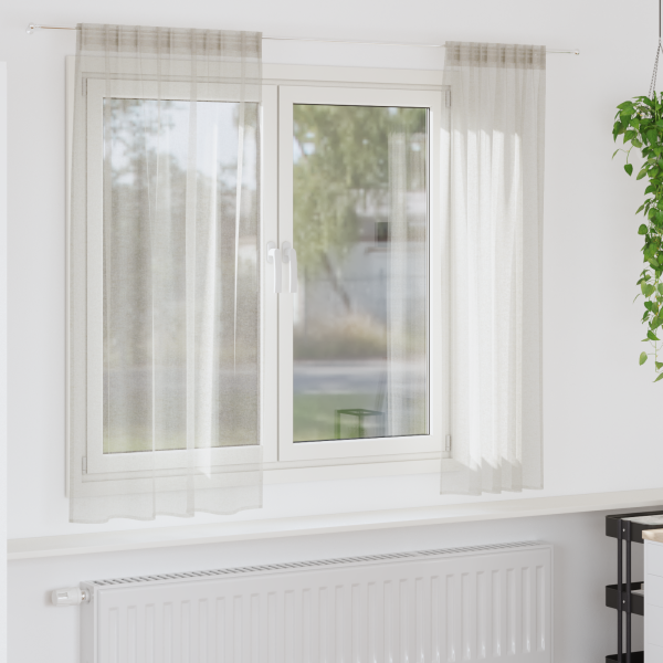 Cortinas con cortinas 2 pcs Crema 140 x 175 cm Poliéster D