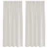Cortinas com cortinas 2 pcs Creme 140 x 175 cm Poliéster 2