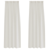 Cortinas com cortinas 2 pcs Creme 140 x 225 cm Poliéster 2